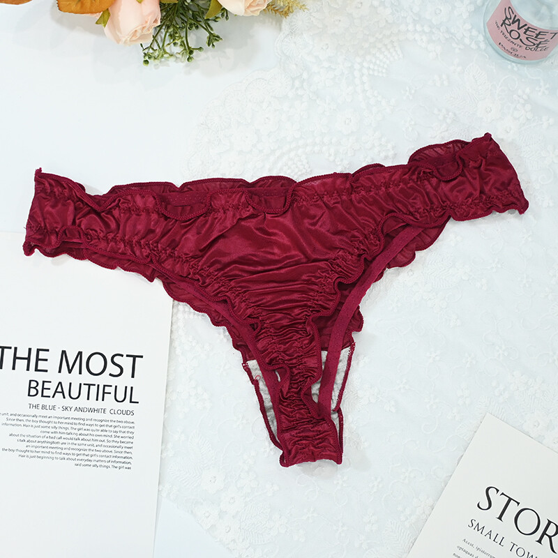 5 Pcs Lot Sexy Ladies Womens Satin Panties Underwear Bikini Thong Brief Lingerie