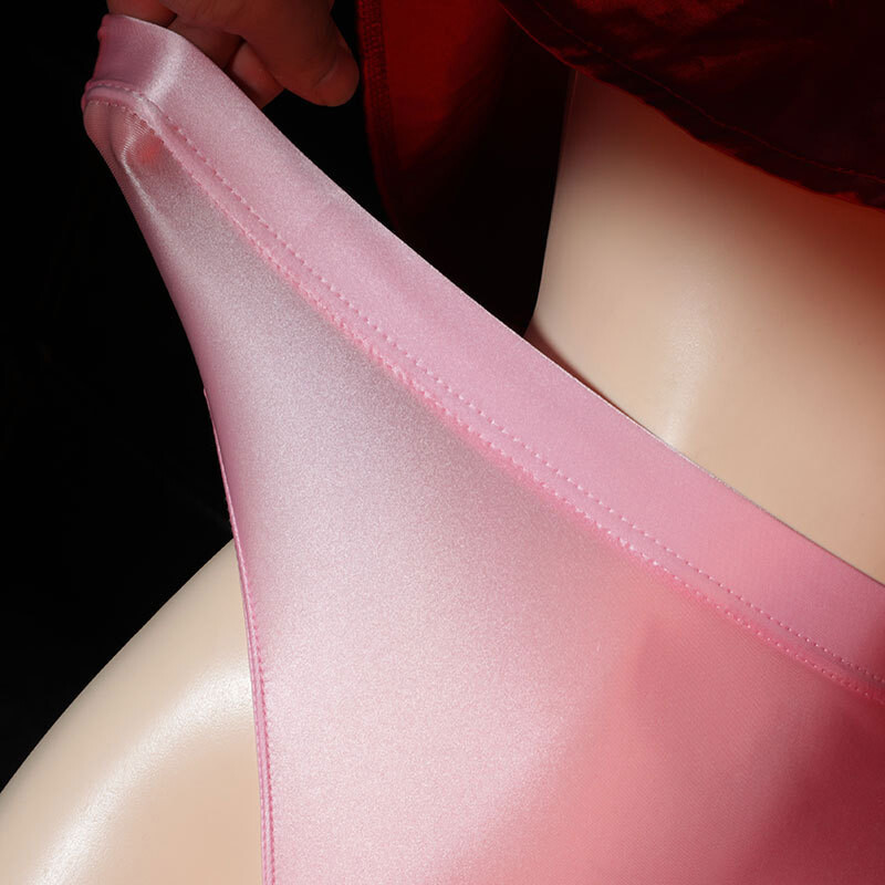 Men Silky Shiny Sexy Glossy Knickers Briefs Underwear Panties High Waist