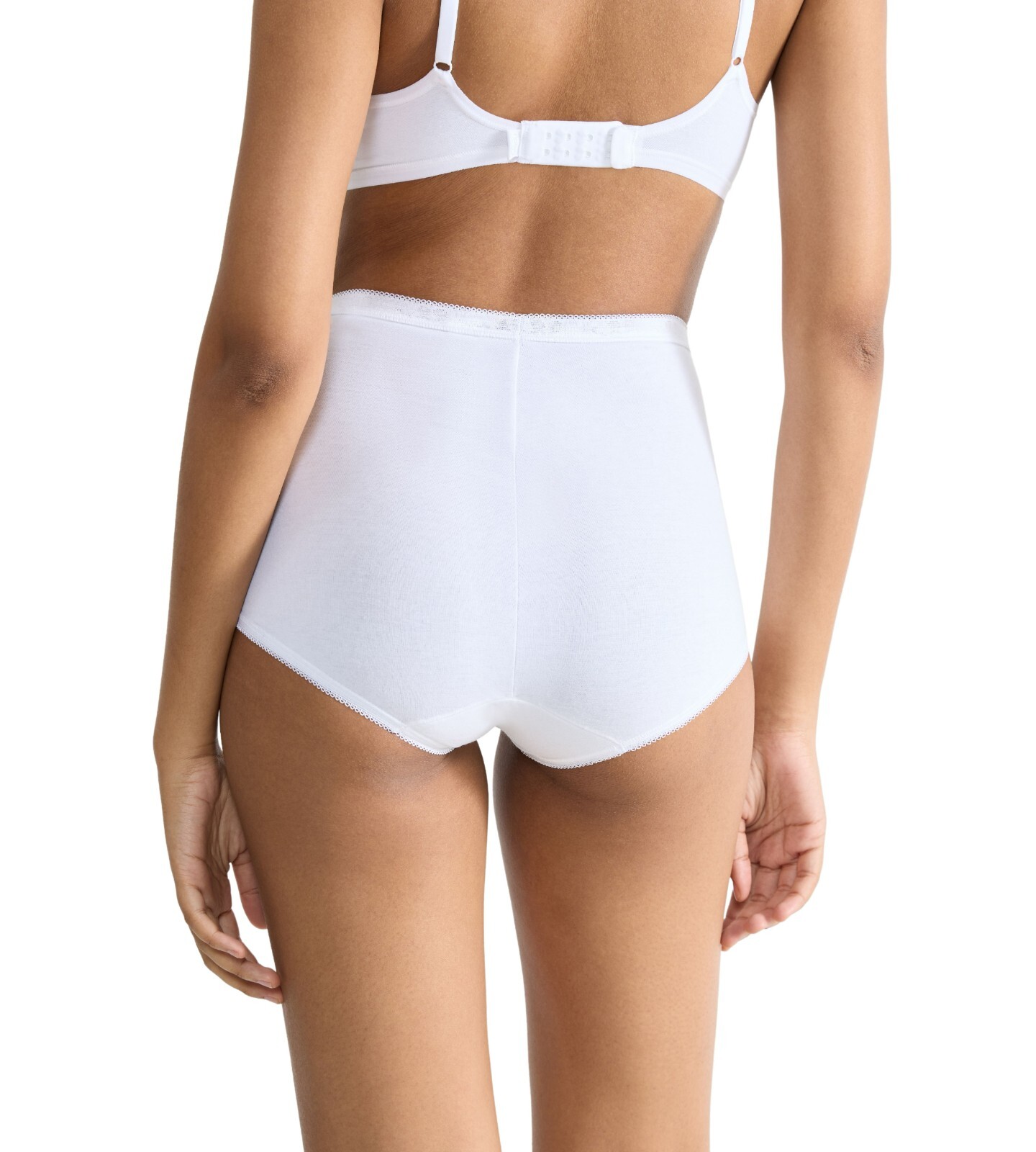 Sloggi Basic Pearl Maxi Brief High Waist Knickers 2 Pack 95% Cotton 10221635
