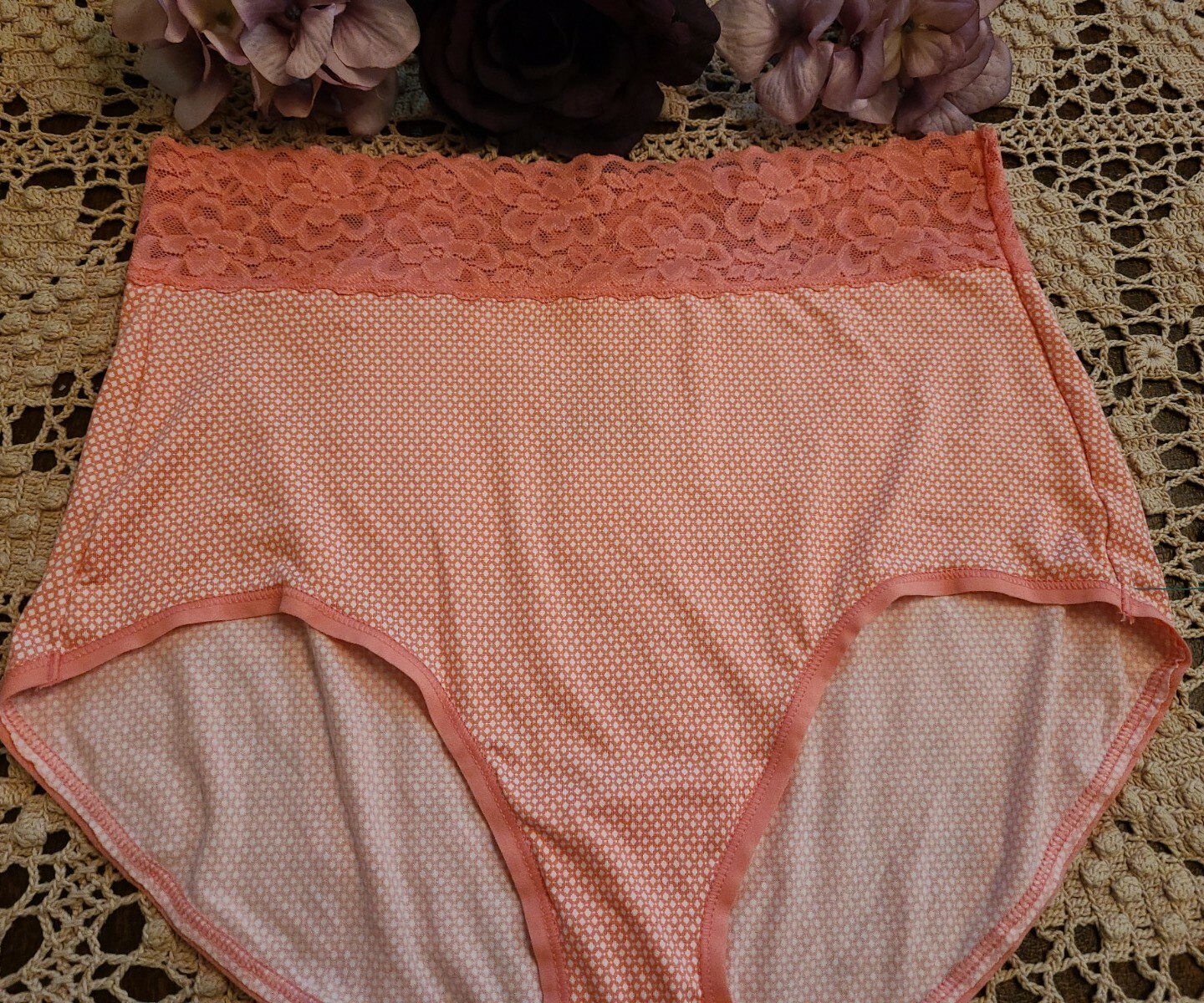 L/7 WARNER’S RS3183L seXy ULTRA SOFT LACE WAIST BRIEF PANTIES ~NWT $13.00