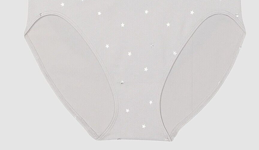 M Grey SHINE Star SEAMLESS NOSHOW Victorias Secret High-Leg Waist Brief Pantie