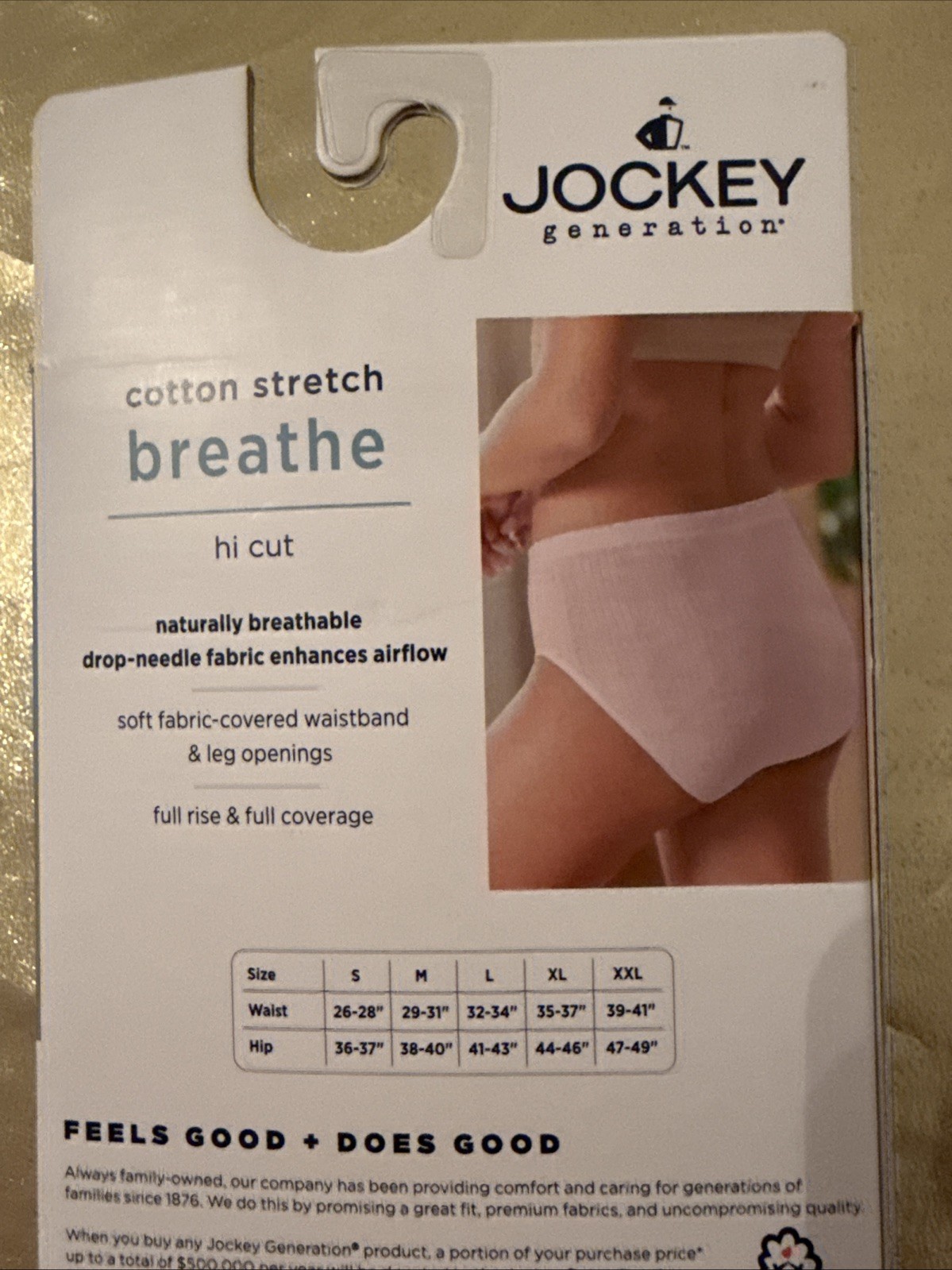 NWT Jockey 4 Pack Soft Cotton Stretch Full Coverage Hi-Cut Panties Size XXL