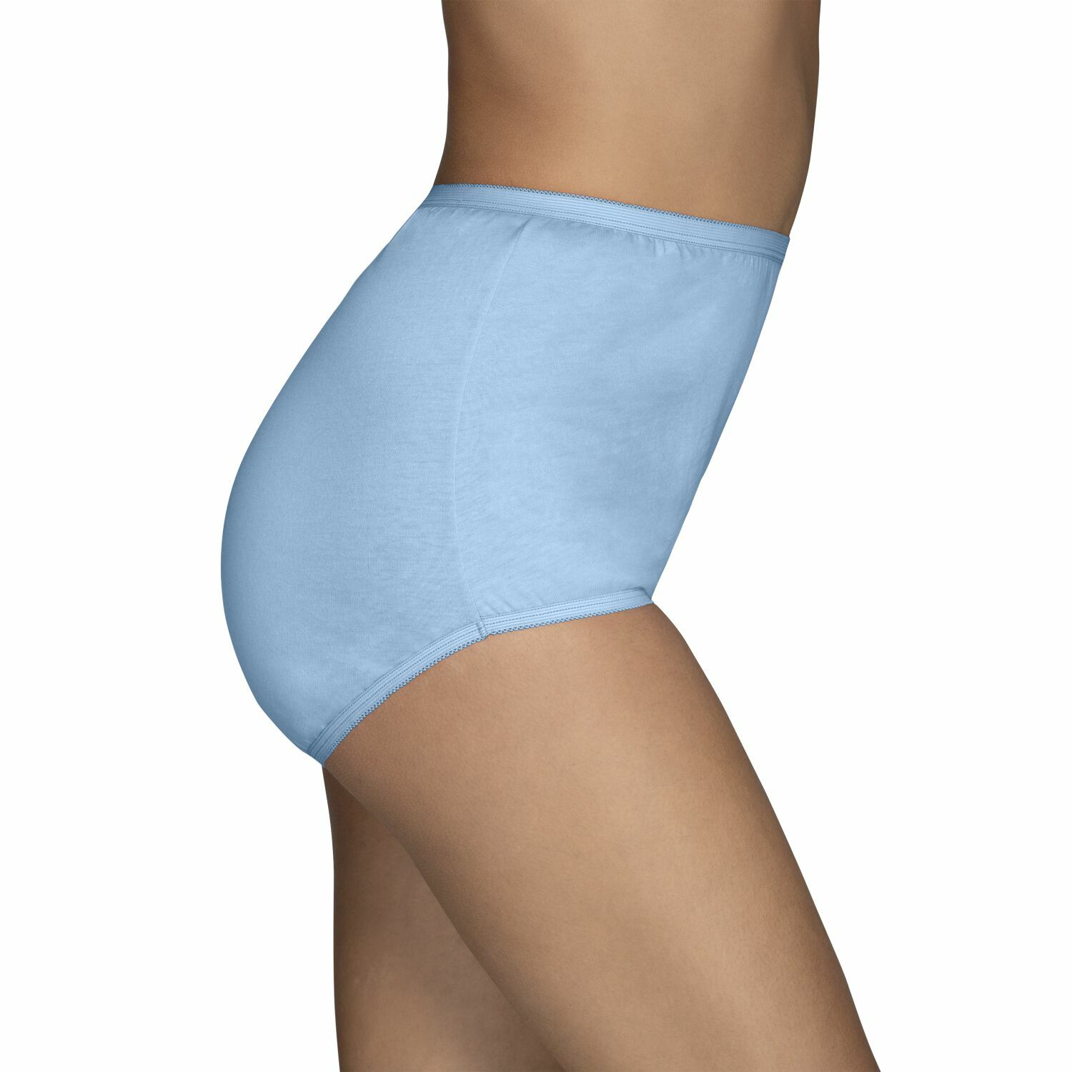 Vanity Fair 100% Cotton Full-Cut Sachet Blue Brief Size 7/Large
