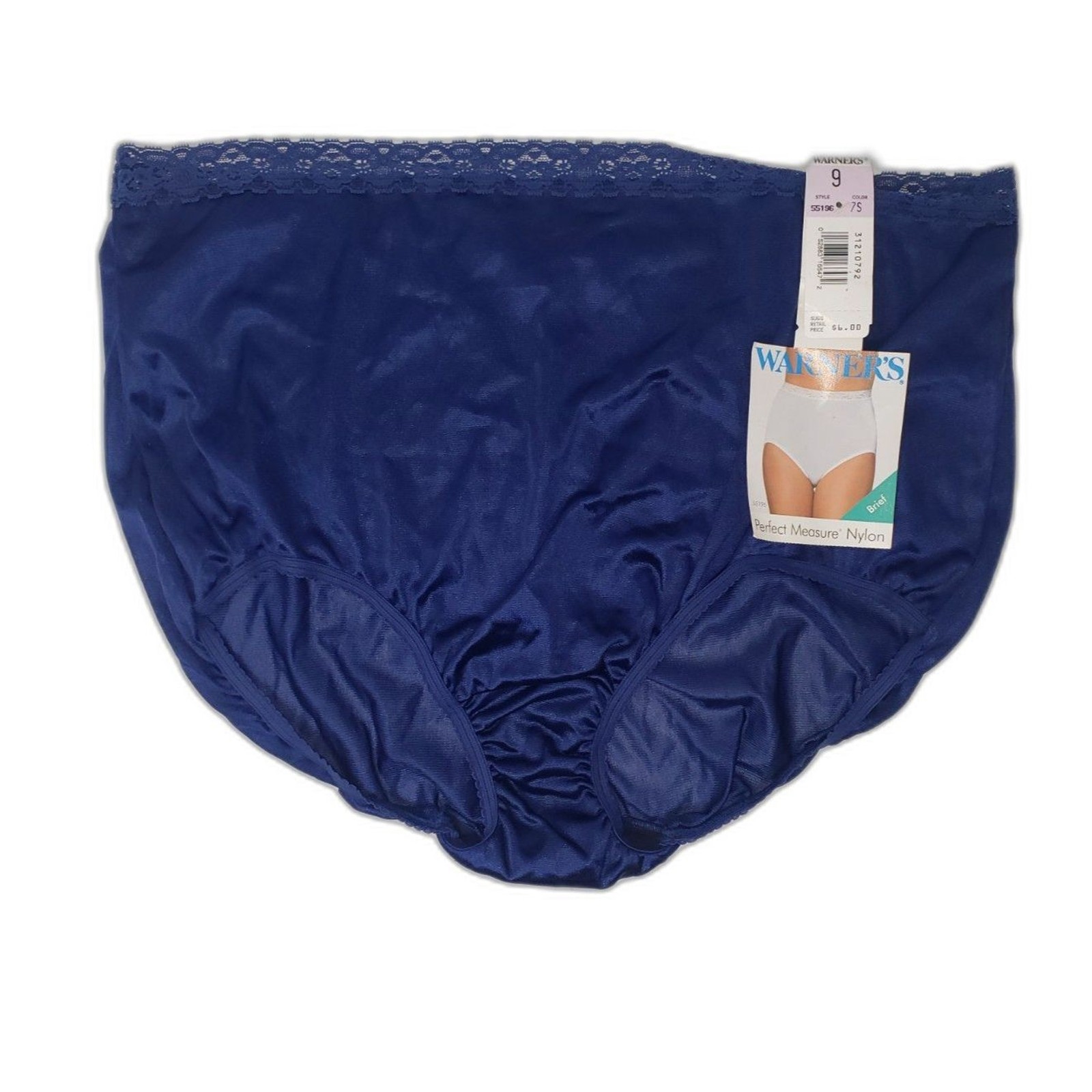 Vintage 1990’S Warners High Waisted Semi Sheer Panty Navy Blue Womens Size 9 NEW