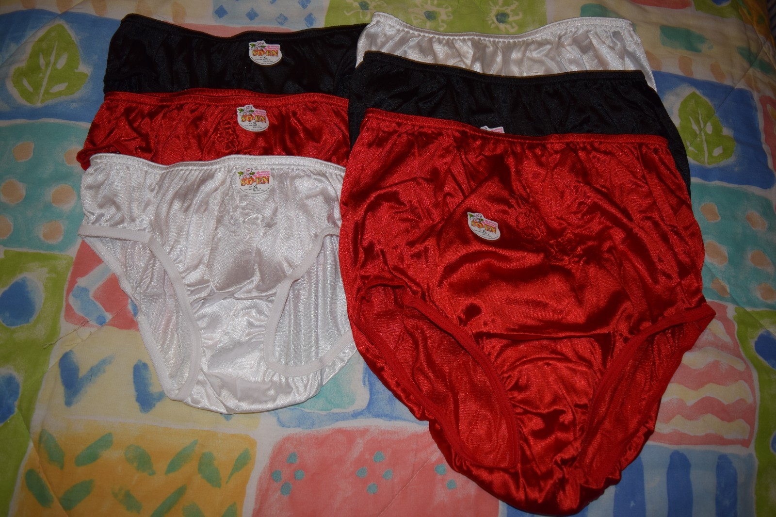 12 NYLON PANTIES NWT XL 6 BIKINI and 6 BRIEF