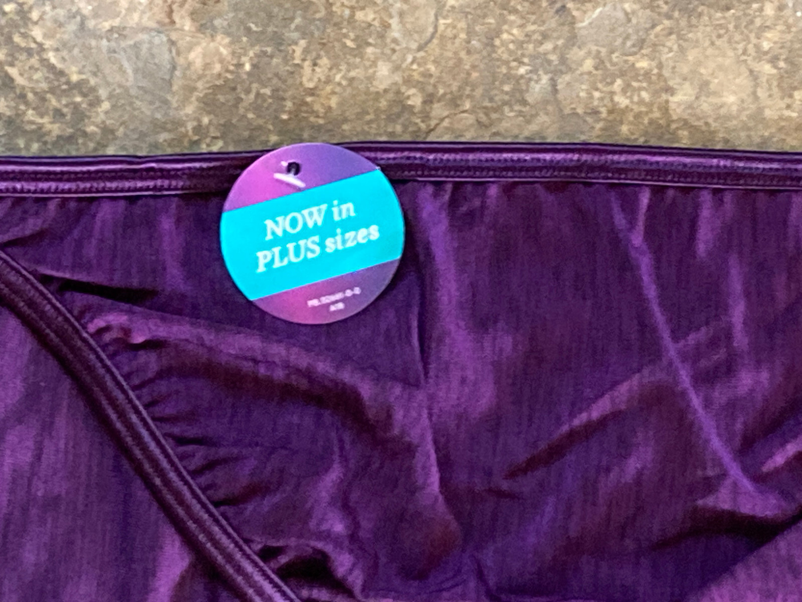 Vanity Fair Plus 11/4XL Purple Illumination String Silky Bikini Panty #18810 NWT