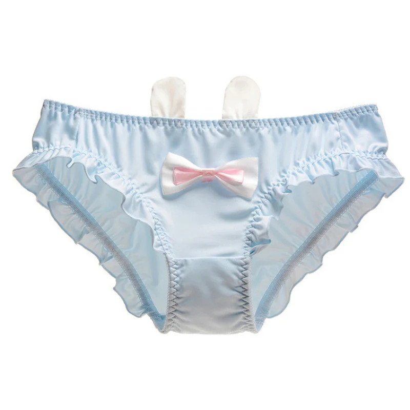 Low Waist Cartoon Panties Women’s Bunny Ears Bow Elastic Cute Stretch Briefs