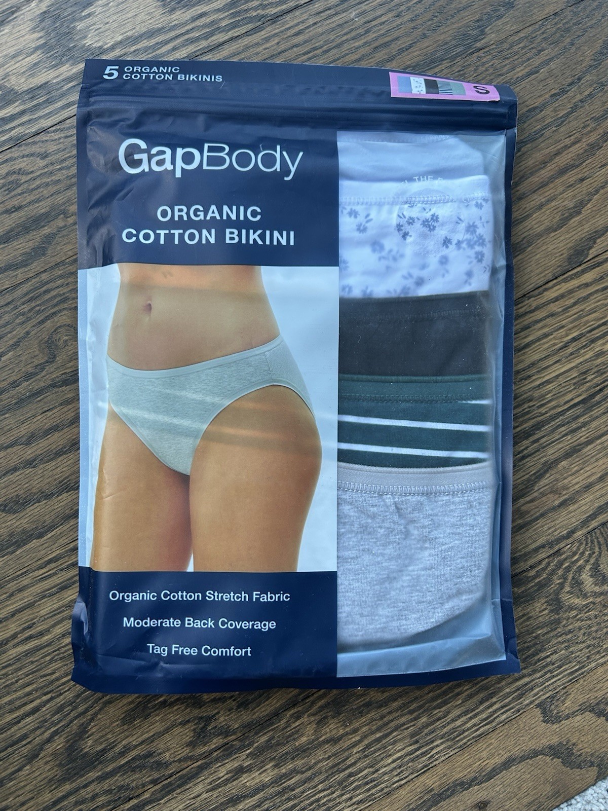 GapBody Organic Cotton Bikini Fashion Pack 5 Pack SIZE S