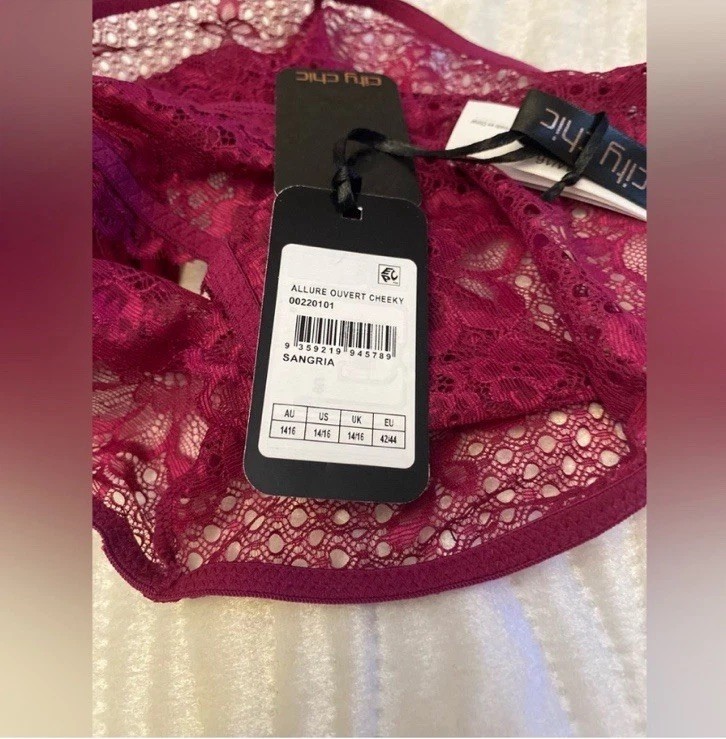 City Chic Women’s Plus Size Panty -Allure Ouvert Cheeky size 14-16
