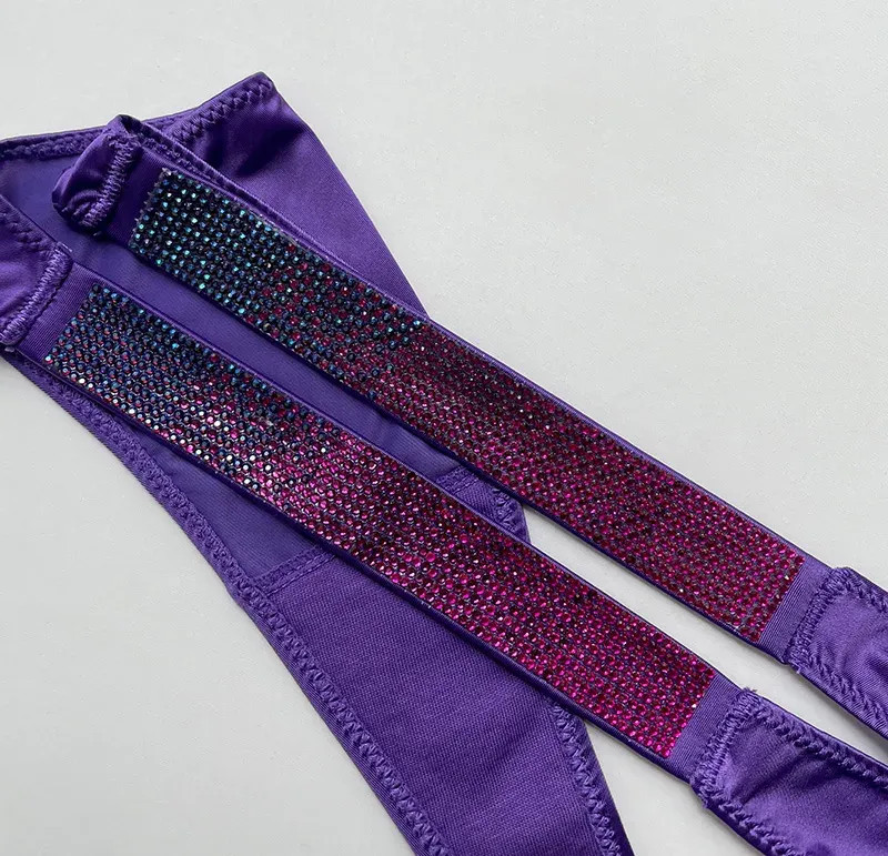 Letter Sexy Panties Women Thongs Rhinestones Diamonds G-string Sports Thong Low