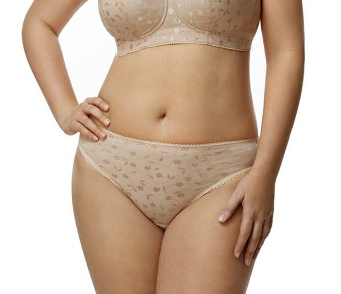 Elila Nude Jacquard Plus Size Panty 3405 Medium Coverage to Size 10XL