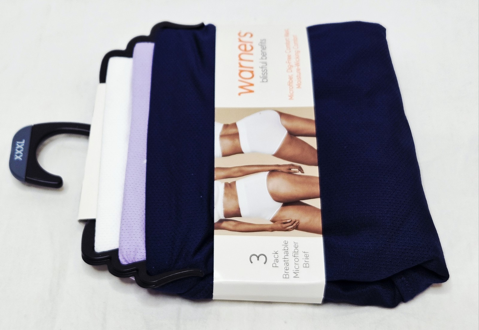Warners Blissful Benefits Breathable Microfiber Brief 3 Pk Choose XL 2XL or 3XL