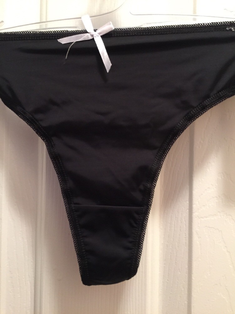 Black Zebra Stripes Sides Thong Tanga Panties Size 2X-3X-4X Sexy Silky Body Lace