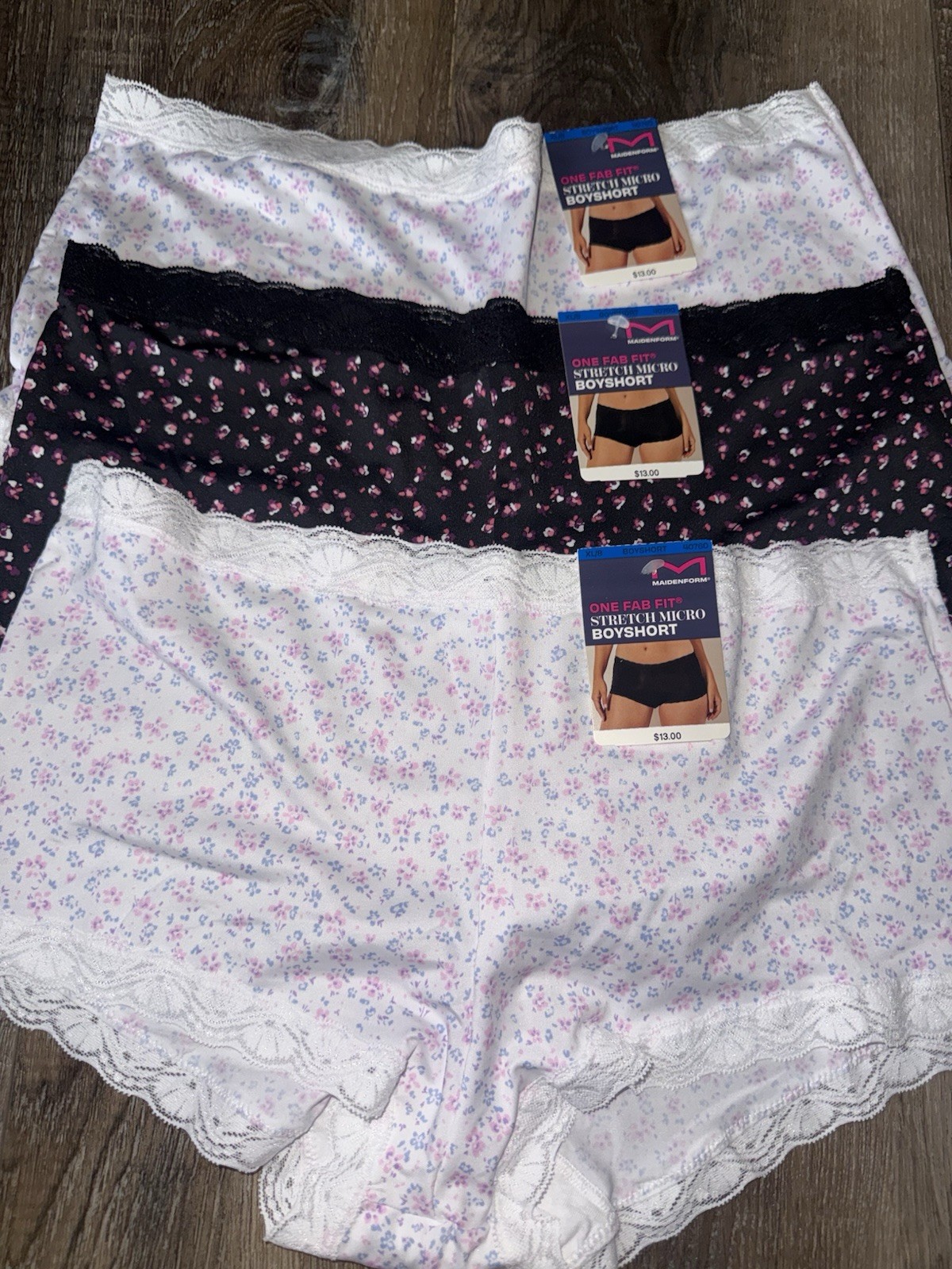 Maidenform ~ 3-Pair Women’s Boyshort Underwear Polyester Blend Stretch (B) ~ XL