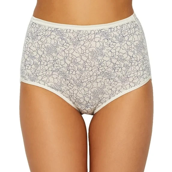 4 Pcs Vanity Fair Illumination HI-CUT Brief 13108 TRANQUIL LACE PRINT 6~7~8~9~10