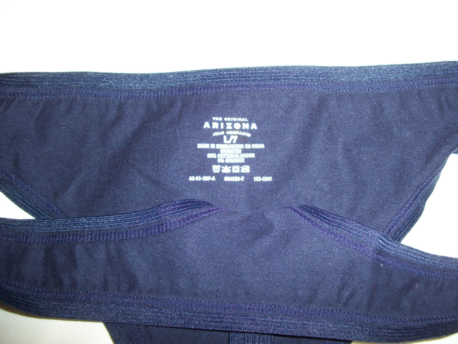 LADIES THONG BRIEF PANTY SIZE 7 / LARGE BY ARIZONA NAVY BLUE COLOR NEW W/O TAG
