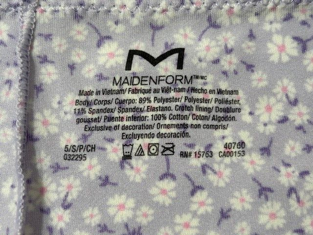 Maidenform 2 Pair Underwear M Boyshort and Lace Tanga Pink Purple 40159 40760