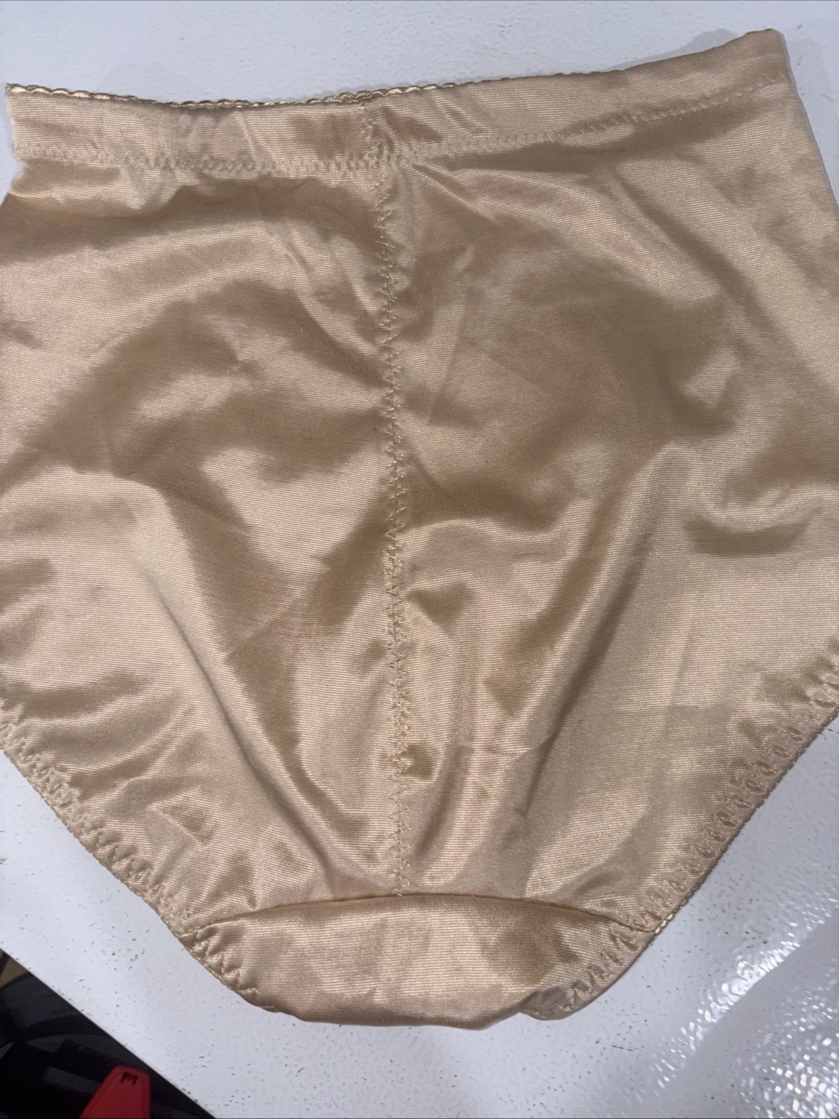 Delta Burke VTG 90s Tummy Control Brief Panty Girdle W Lace Sz 7/large Beige NWT