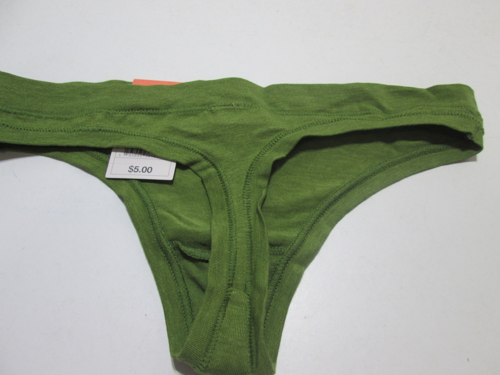 NWT Auden Womens Size XS Panty Khaki Thong Cotton Blend Stretch Intimates