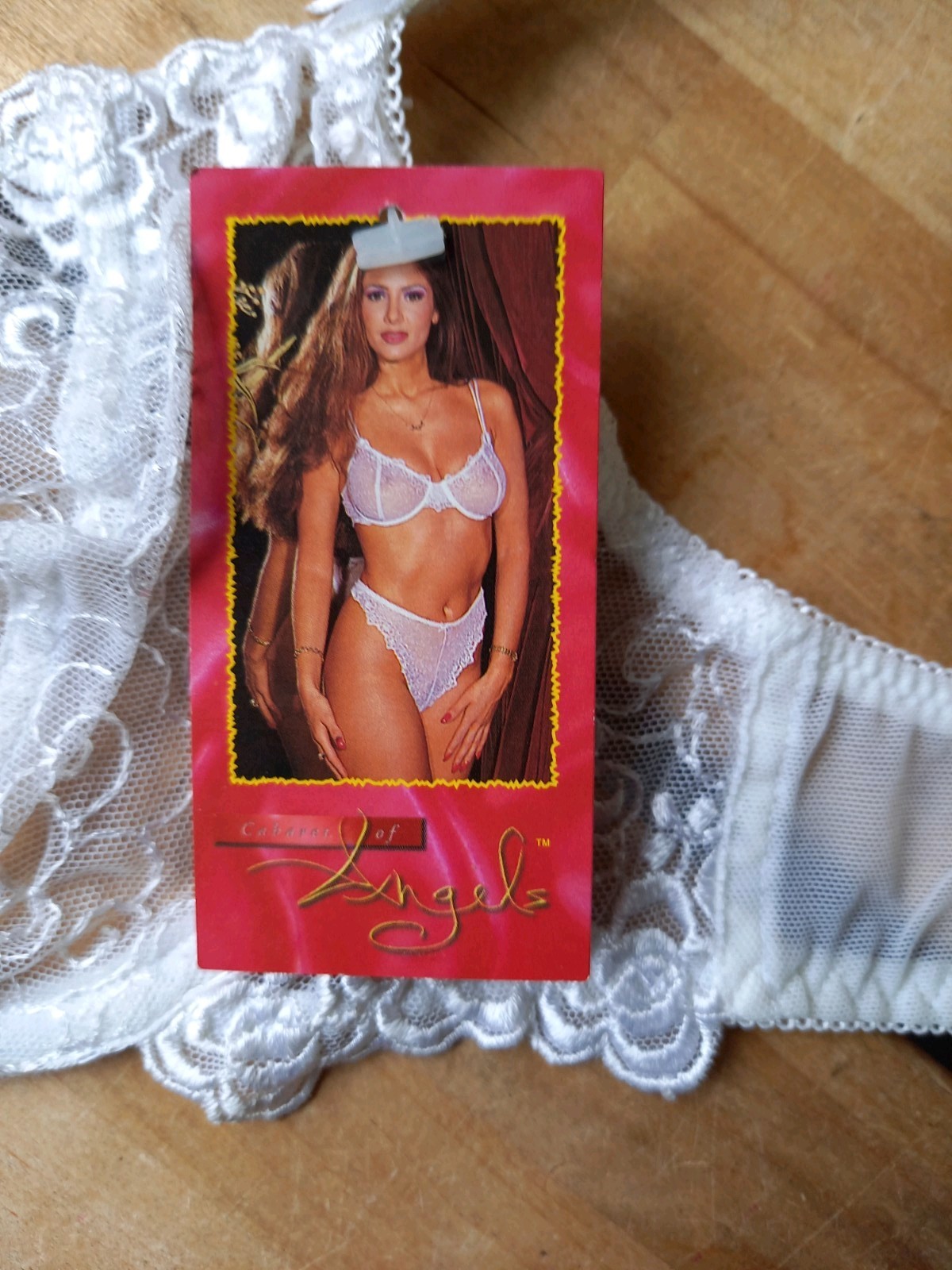 PETER STRINGFELLOWS ANGELS White Lace Twin String Straps Underwired 36B BRANDNEW