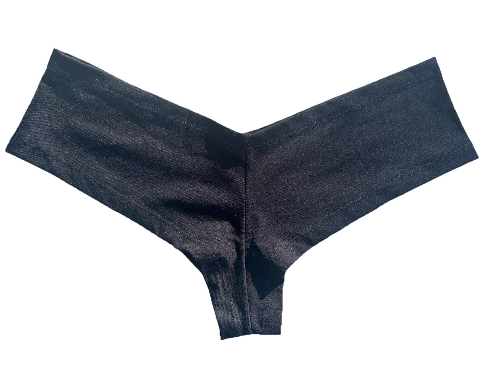 Mapale Soft Stretch Black Low Cut Boyshort Panty Lot Of 2 Size M/L (7-10)