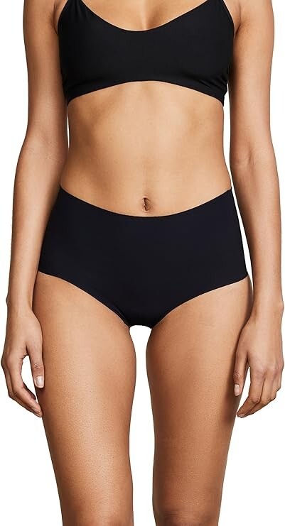 commando E2919 Women’s Classic High Rise Panties, Black, M-L