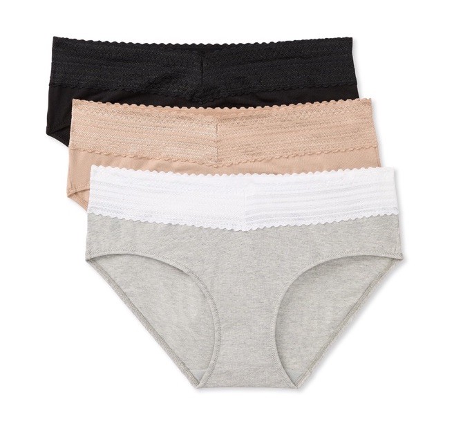Warners Women’s Blissful Benefits Hipsters 3 Pack – Cotton w/ Lace Medium (8/10)