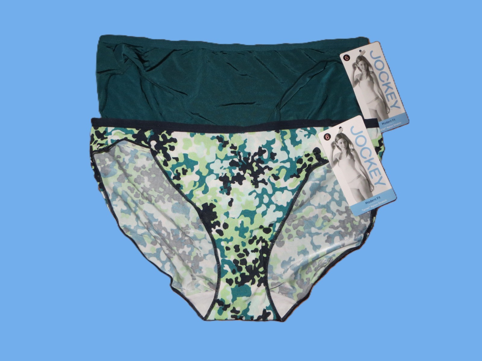 (2) NWT Vintage Jockey “Modern Fit” Bikini Panty Size 6