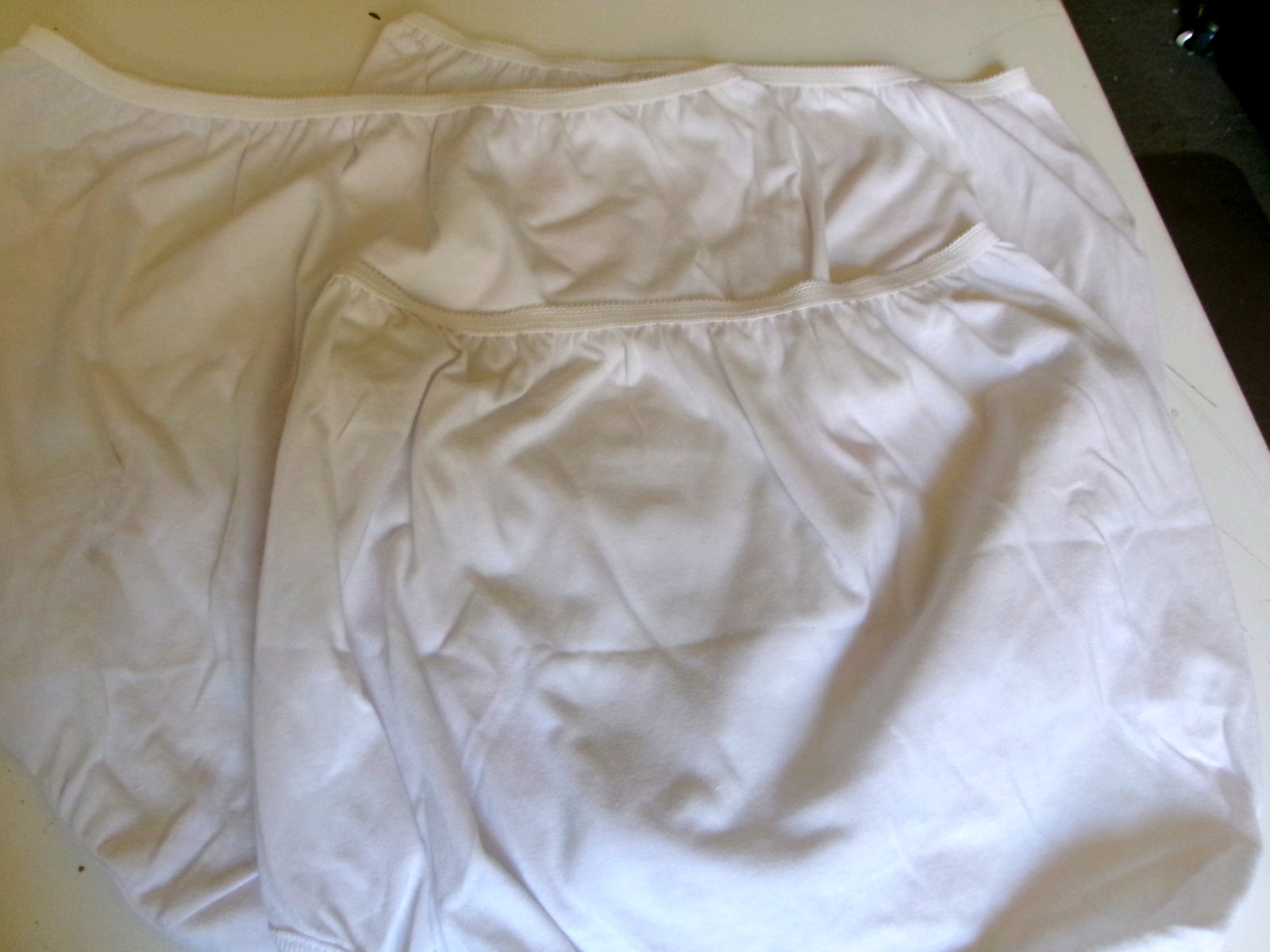3 Dixie Belle Banded Leg Cotton full brief panty Size 11 Style 411 White