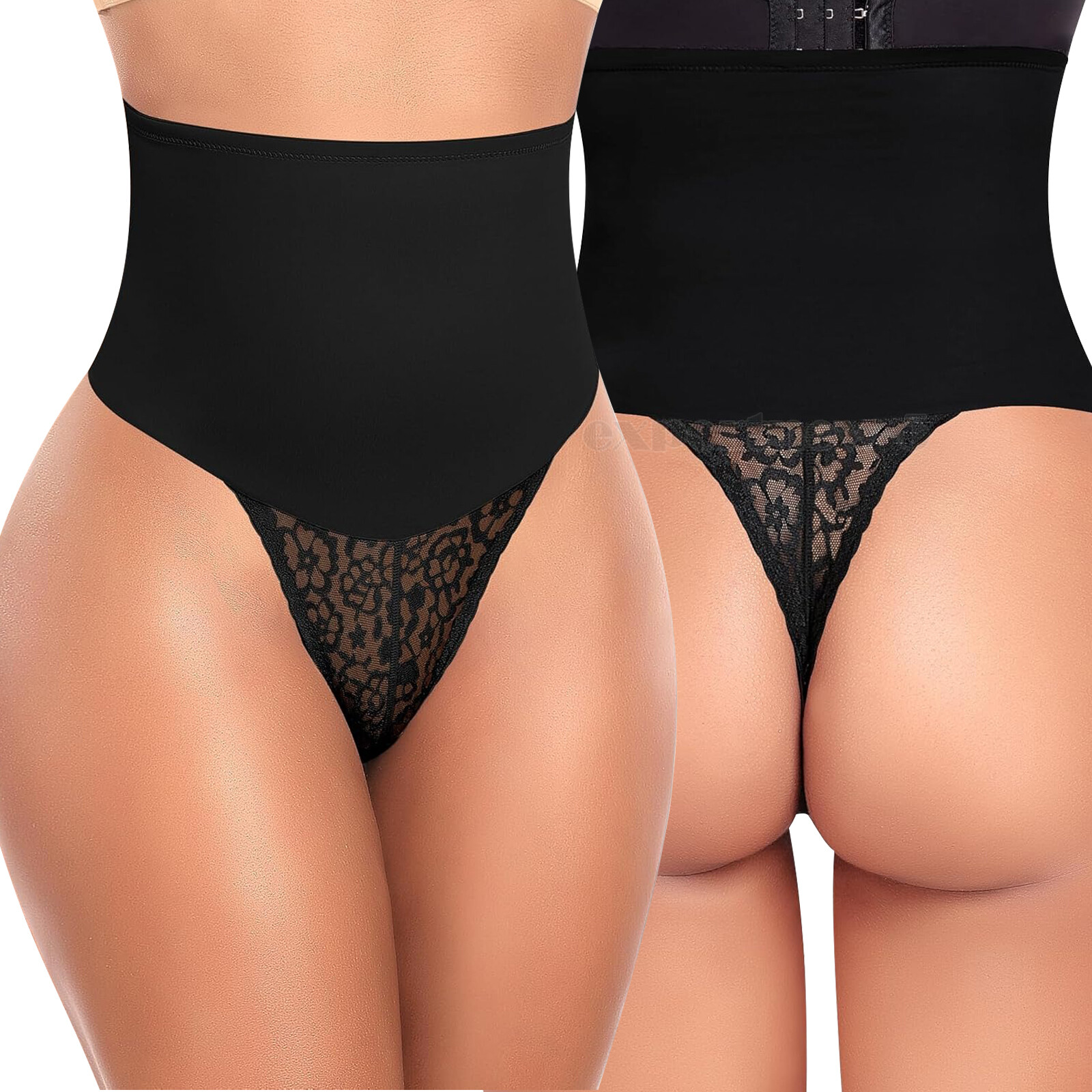 Women Fajas Tummy Control Shapewear Thong Slimming Body Shaper Lace Panties