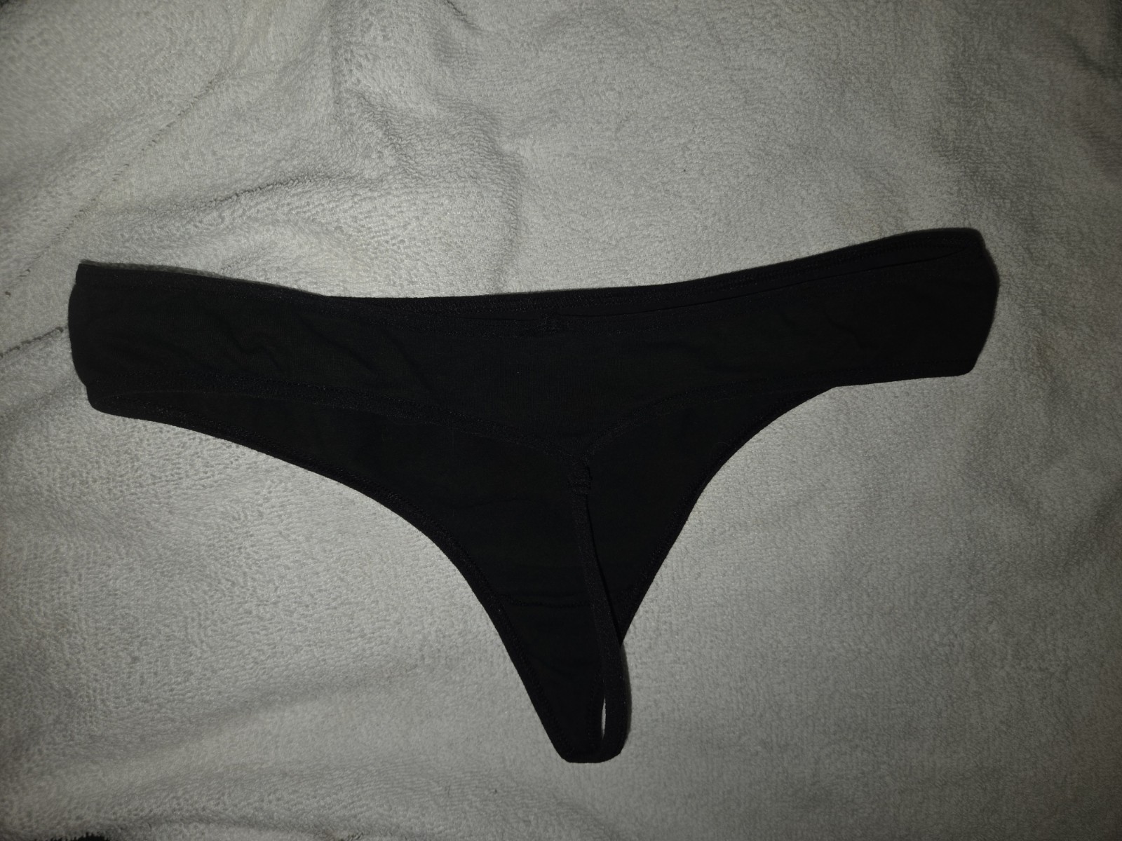 Vtg 2003 Victoria’s Secret PINK Cotton Thong Panty Black Medium Y2K Rare NWOT