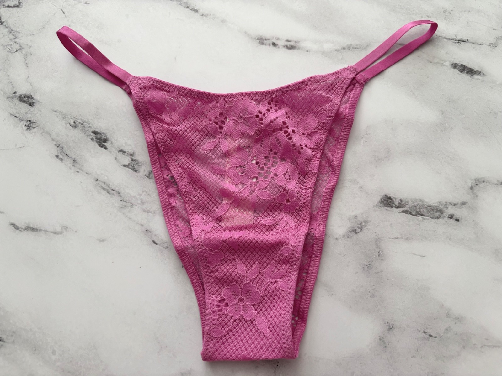 Victoria’s Secret Brazilian Panty Dream Angels Pink Lace String Heart S M L XL