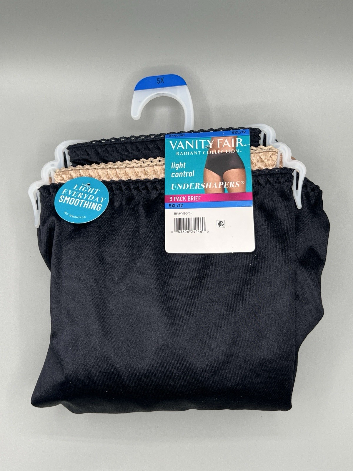 3-Pack VANITY FAIR Radiant Women’s 5XL/12 Undershapers Briefs Light Control