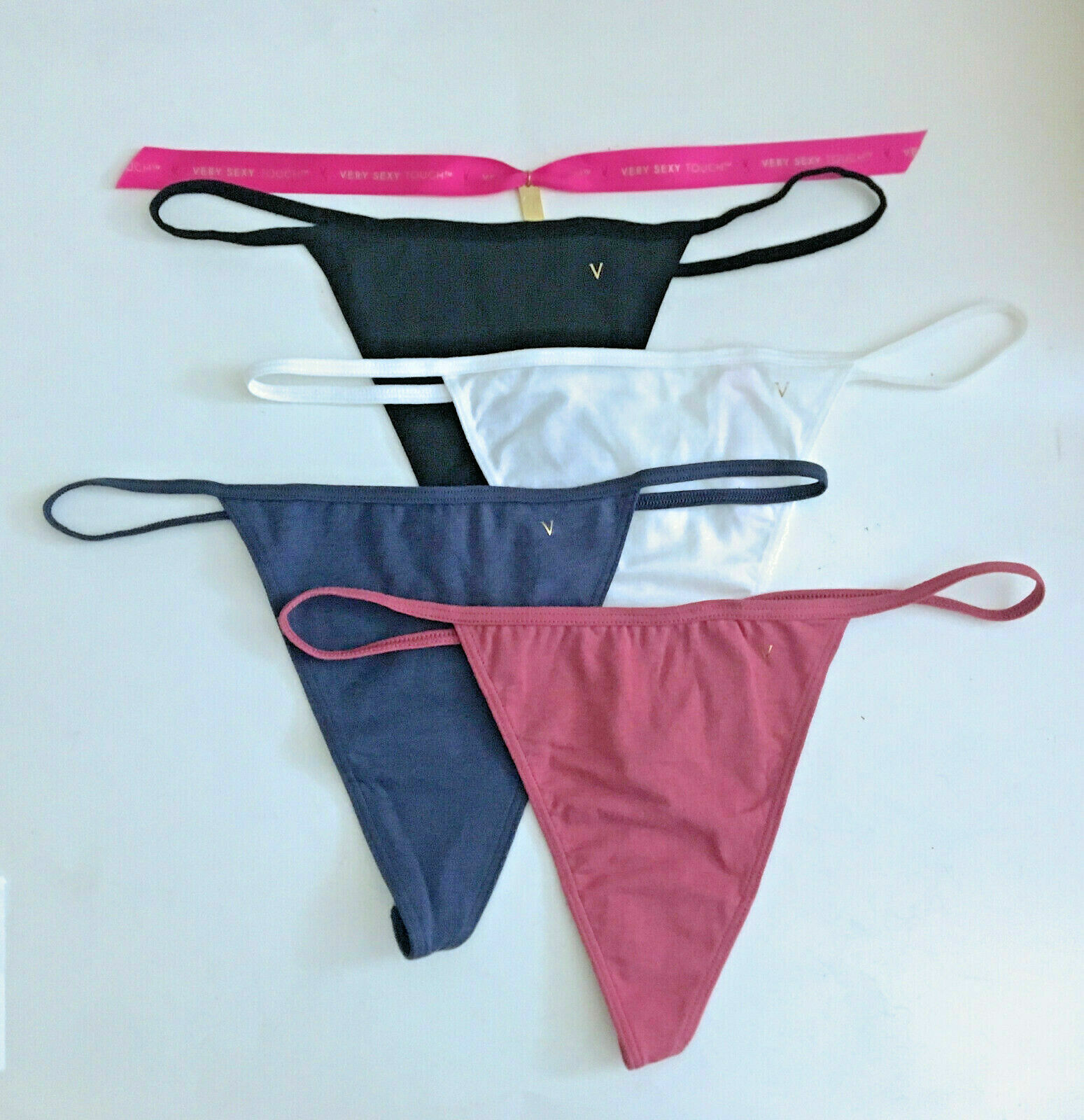 Victorias Secret V-String THONG Soft SEXY Panty Panti ITSY Stretch Cotton NWT VS