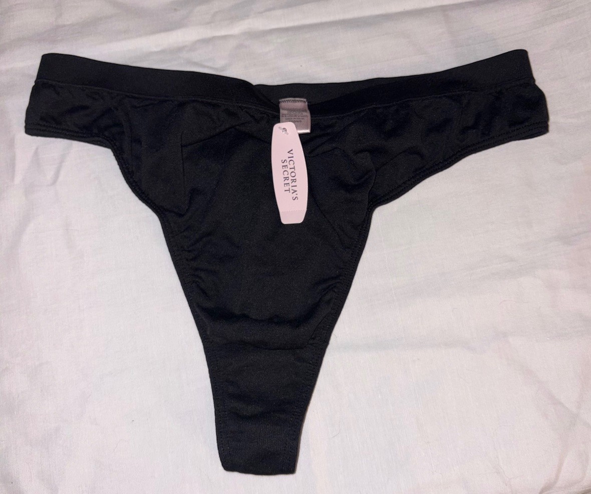 VTG 2001 Body By Victoria’s Secret Panties Thong Sz L Tactel Nylon Made Israel