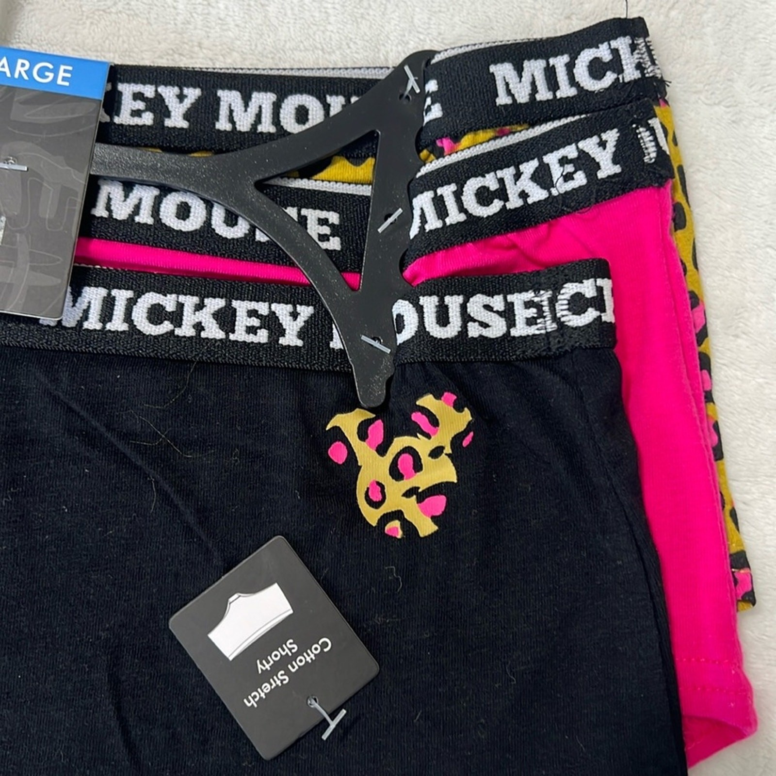 Disney Mickey Mouse 3 pack hipsters shorties, Size L