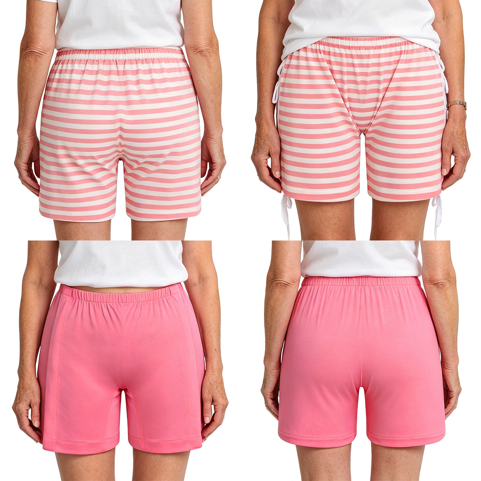 Women Lace Up Button Shorts Special Needs Clothing High Waist Loose Underpants