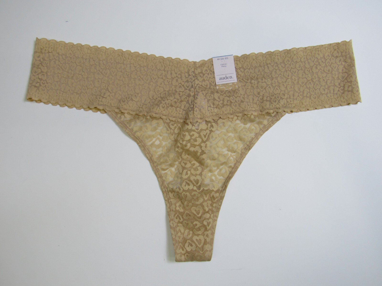 Auden Plus Size Women’s Thong 2 Pack Variety Panty Underwear 4X (28-30)