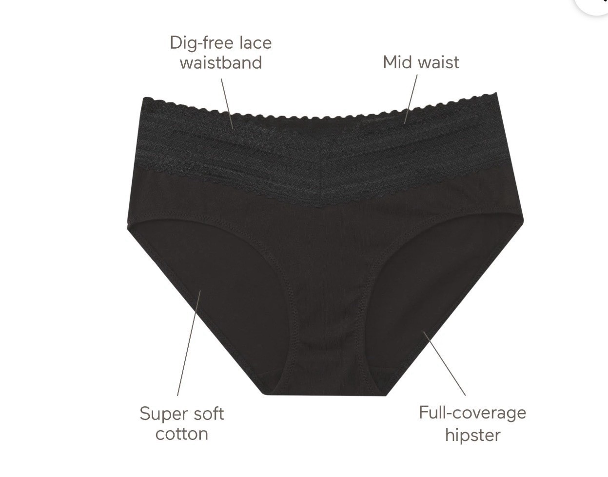 3 Pack Warners Comfort Waistband Hi Cut Panties Lace Cotton Sz XXXL