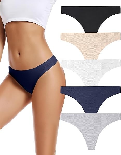 Seamless Women Underwear Thongs,No Show Ladies Thong,No Line Workout Breathable