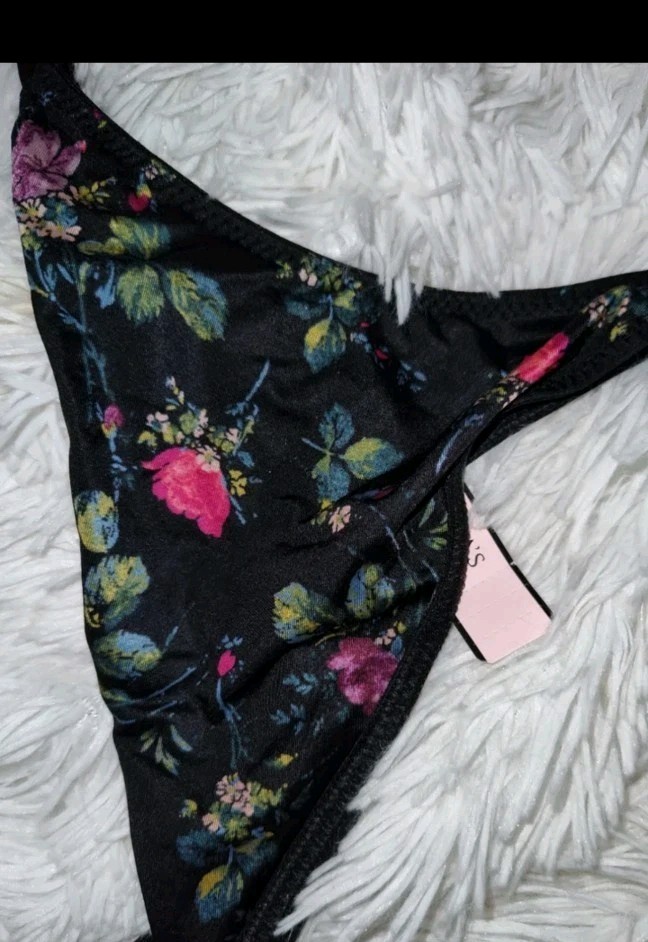 Victoria’s Secret String G String Floral Bling Strap Panty