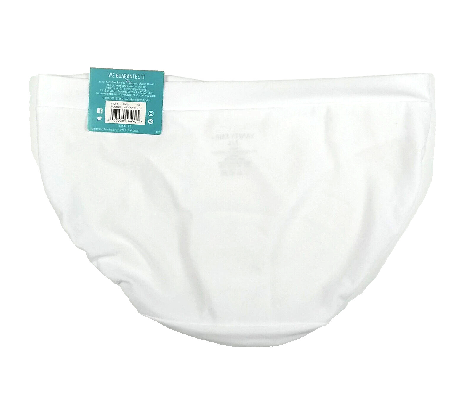 Vanity Fair Bikini Panties 7 / L Beyond Comfort Violet Bright White 2 Pair NEW