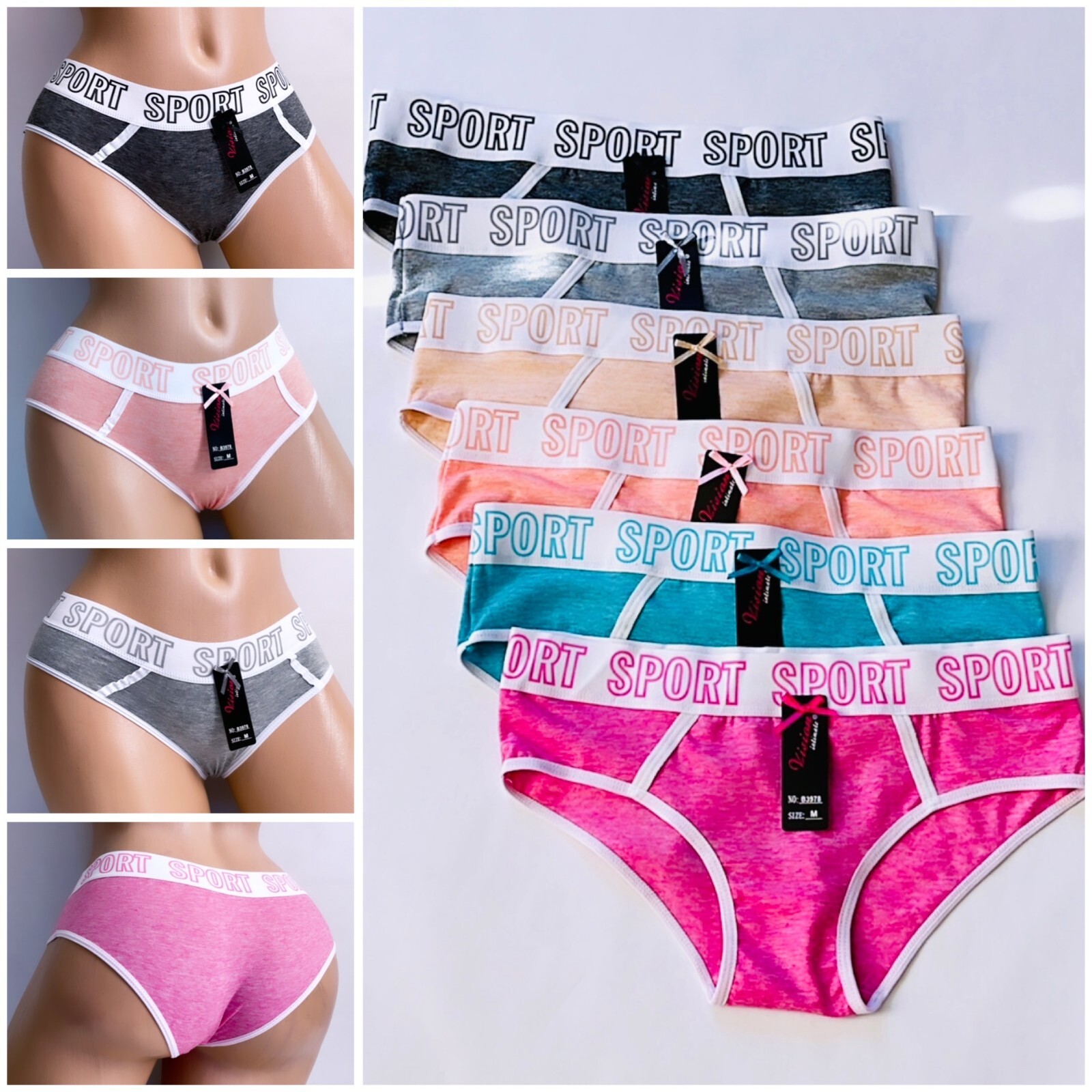 6-12 Teen Girl Bikini cheeky Sport 95% Cotton Underwear Panties Undies 3978 S-XL