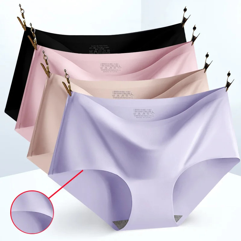 Seamless Panties Mid Rise Soft Stretch Panty Breathable Lingerie Underwear