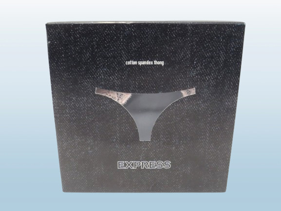 EXPRESS INTIMATES COTTON SPANDEX THONG PANTY BLACK SIZE SMALL BOXED LOT OF 5