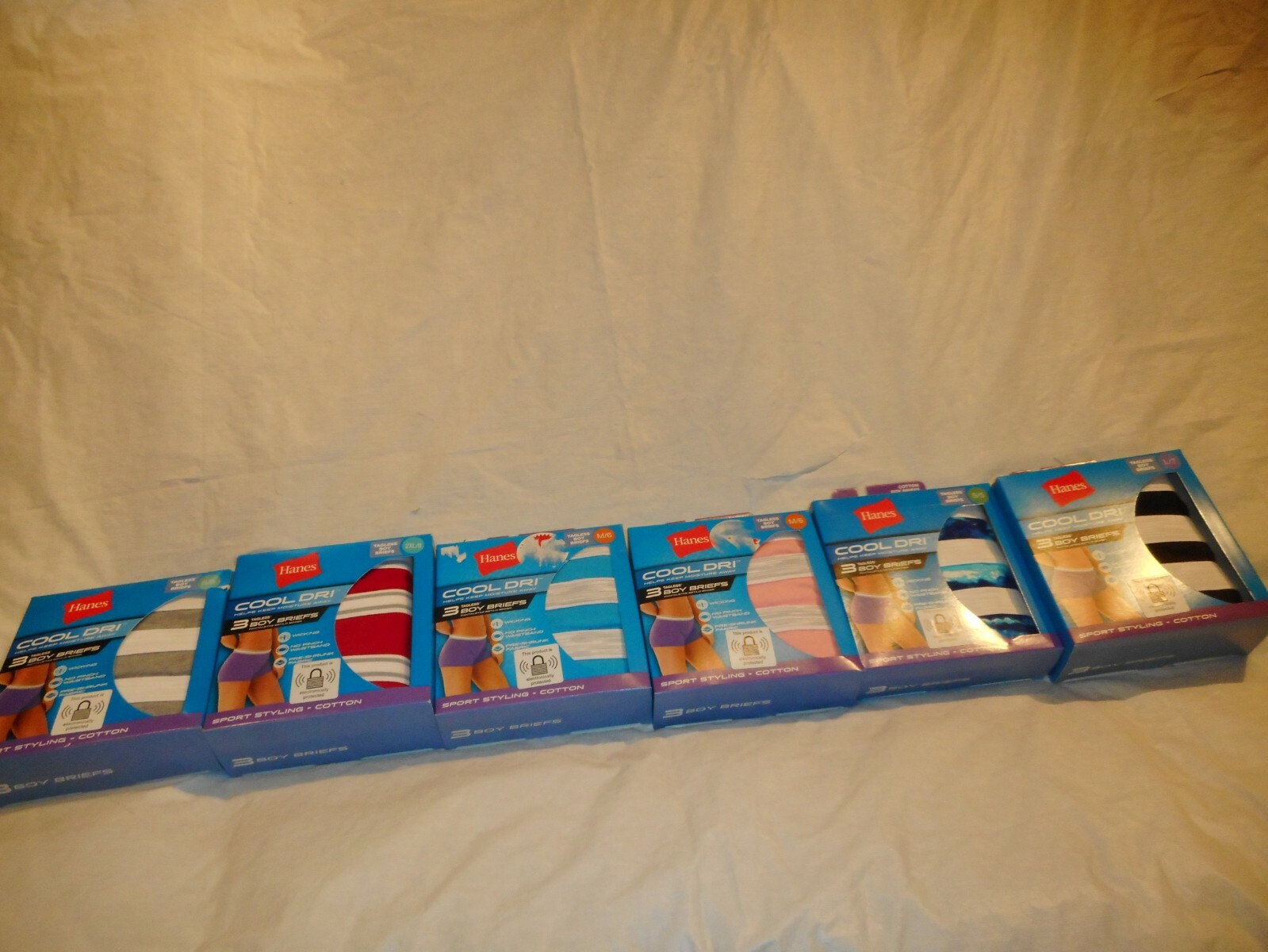 Hanes Cool Dri Women’s Tagless Boy Brief,Blue,Red,Peach,Gray & Black,2xl.S,M,&L