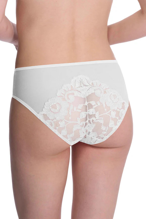 NEW! $28 NATORI 776327 PEONY LACE HIPSTER UNDERWEAR LIGHT IVORY SZ L