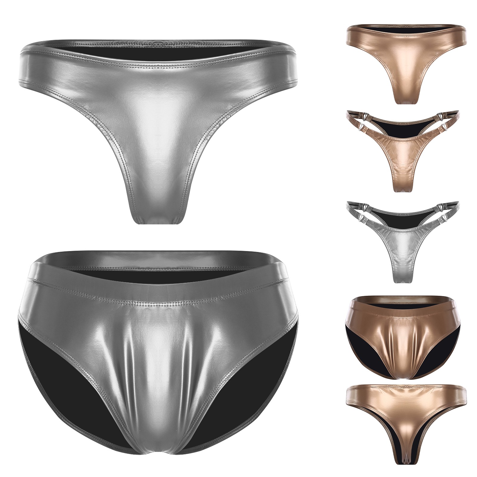Women Thongs Low Rise Panties Vacation Briefs Pool Underwear Knickers Wet Look