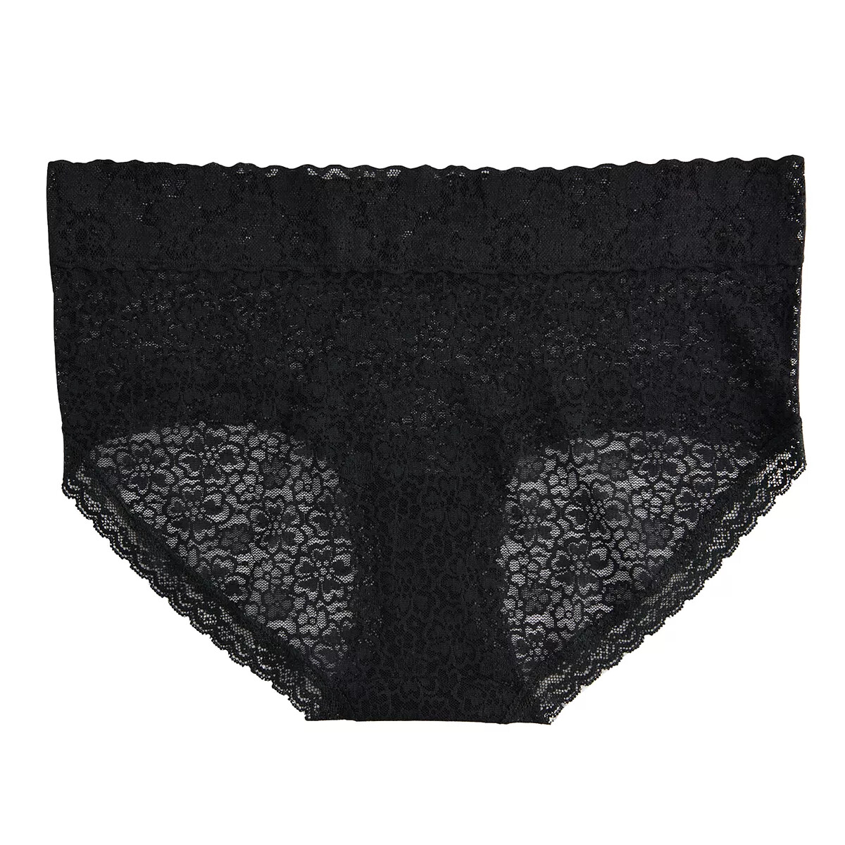 SO Intimates Full Lace Embroidery Black Hipster Brief Juniors & Teens Size 6/Med