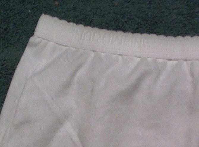 3 Pair Size 7 ShadowLine White 100% Cotton Full Cut Brief Panties Fancy Elastic